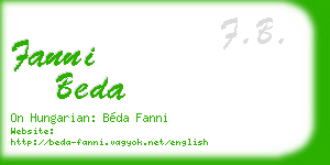fanni beda business card